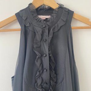 Rebecca Taylor - Size 8 - Ruffle / Tuxedo Front Dress